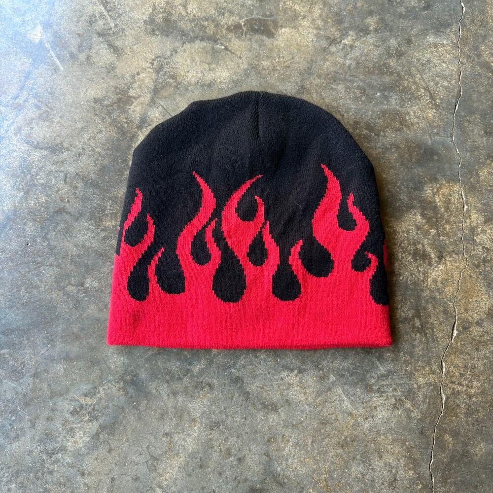 Flame Style Skater Wraparound Toque‎ Beanie
